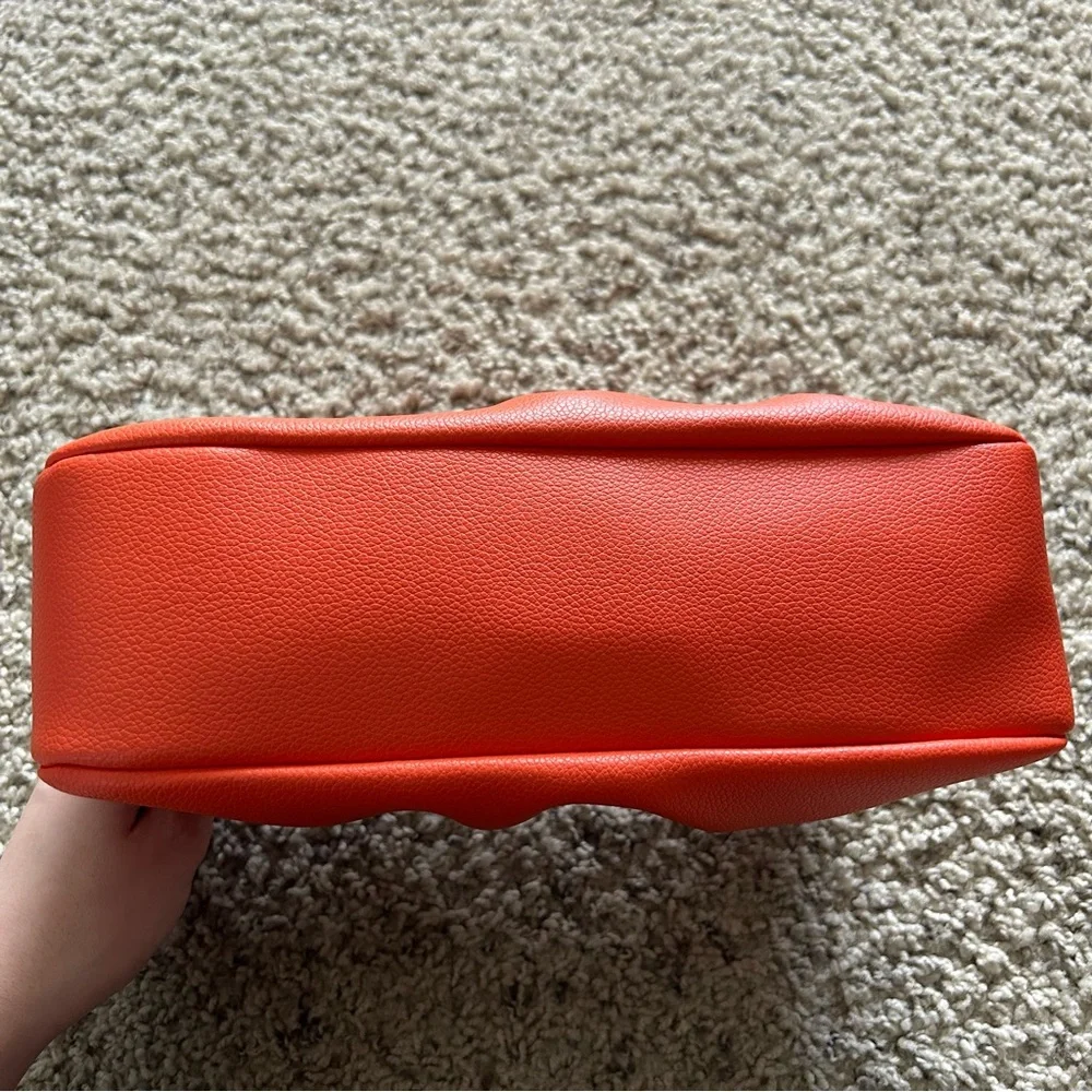 Orange puff baguette handbag - Picture 4 of 5